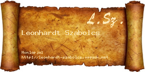 Leonhardt Szabolcs névjegykártya